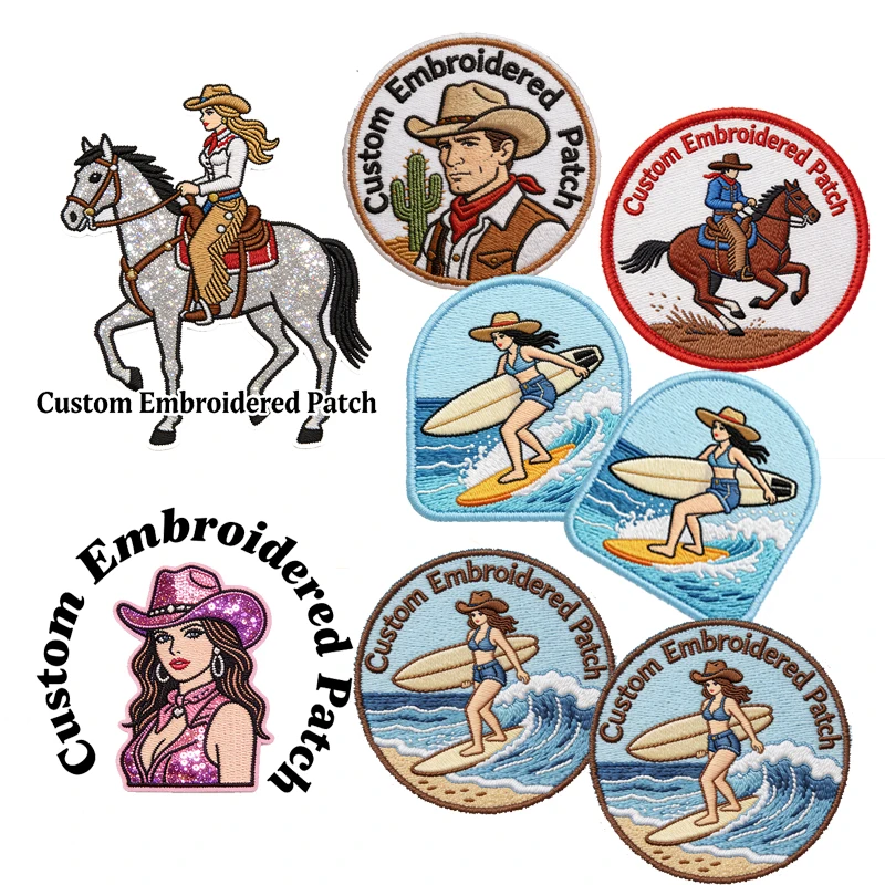 Parches bordados personalizados con logotipo termoadhesivo y velcro - imagen 4