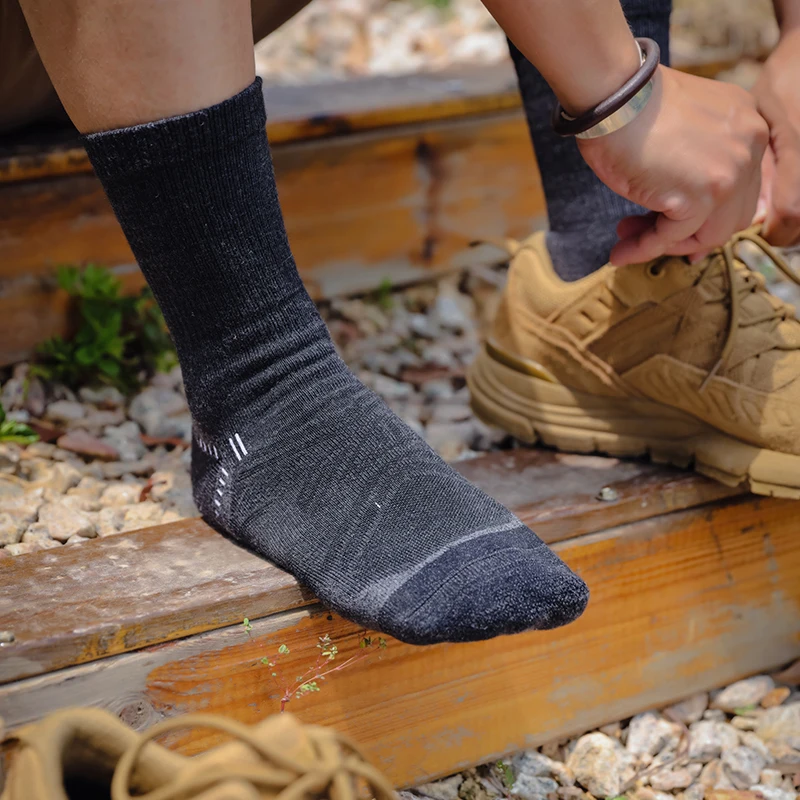 MAUHOSO Calcetines de lana merino para hombre, calcetines suaves para atletismo, correr, senderismo, ciclismo - imagen 3