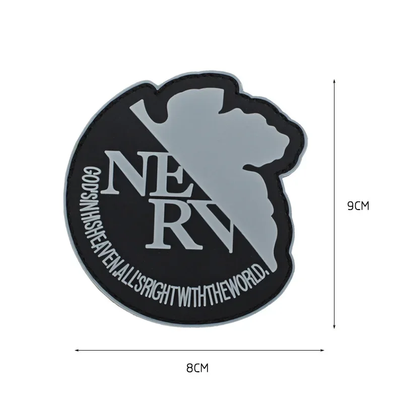 Insignia de moral de gancho y bucle 3D PVC neón Genesis EvaPatches brazalete táctico militar que brilla en la oscuridad parche mochila ropa pegatina - imagen 3