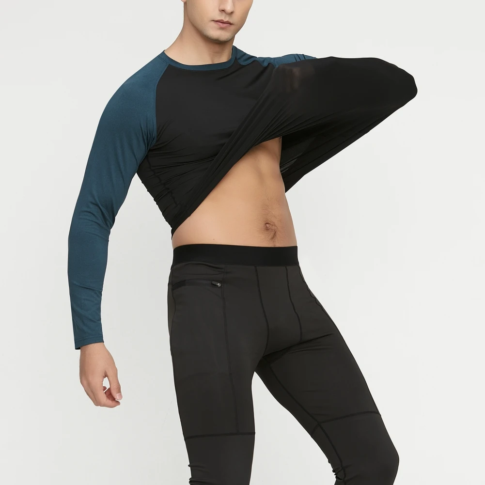 Camiseta de manga larga de compresión de secado rápido para hombre, camisetas de entrenamiento deportivo para correr al aire libre, camiseta transpirable para Fitness - imagen 3