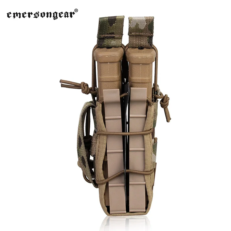 Emersongear bolsa táctica doble para revistas Modular Molle 5,56 M4 M16 AR15 Mag bolsa Airsoft caza tiro al aire libre combate Nylon - imagen 5