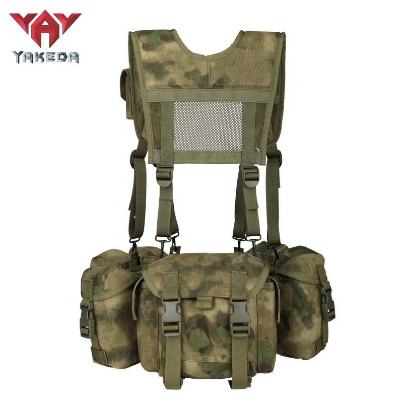 YAKEDA 1000D nylon verde Molle camuflaje arnés chaleco táctico pecho Rig - imagen 3