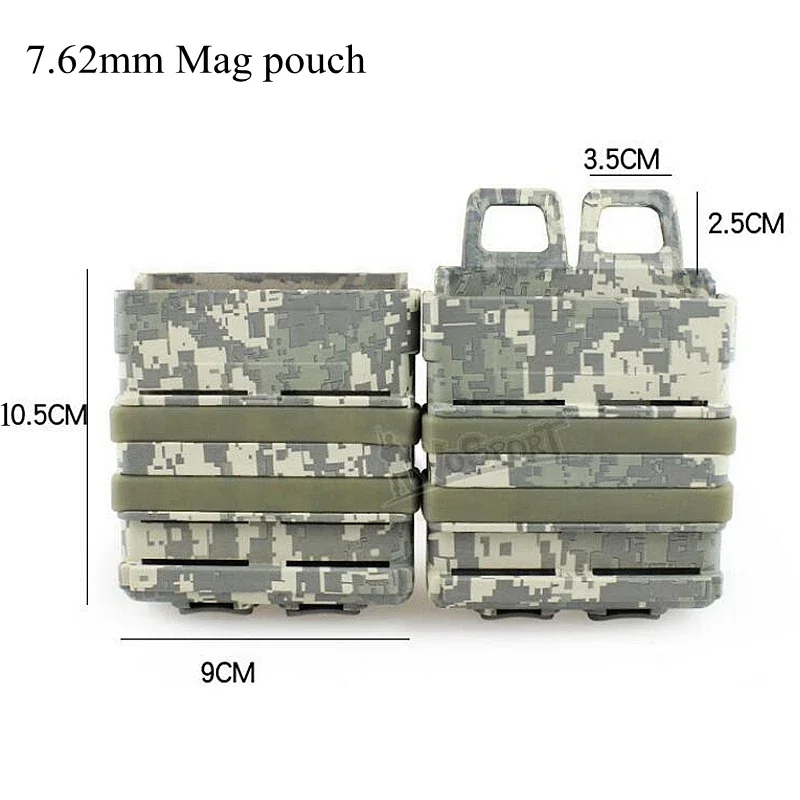 Sistema Molle para Rifle de carga 7,62, bolsa y soporte Magpul duraderos, compatibles con bolsa Molle, bolsa Magg de acceso rápido