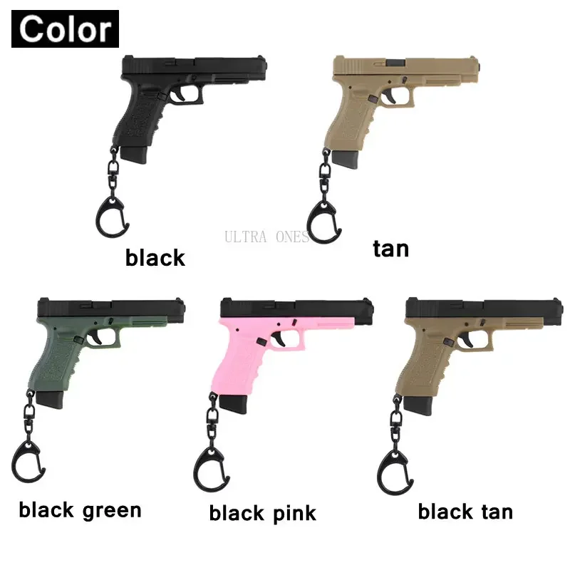 Tactische pistoolvorm sleutelhanger Mini draagbare decoraties Afneembaar realistisch model G34 sleutelhanger sleutelhanger Ring Trend speelgoed cadeau - imagen 2