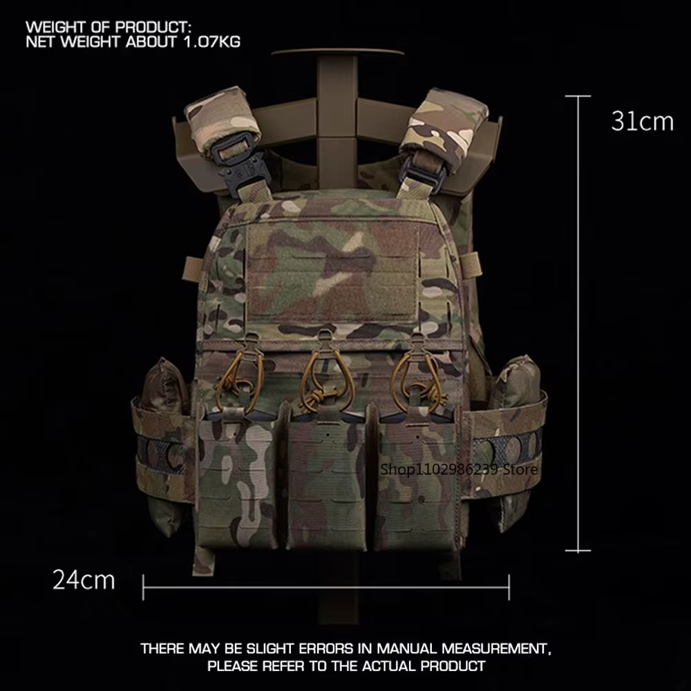 Chaleco táctico FCPC V5 MOLLE con bolsa trasera portaplacas - imagen 3