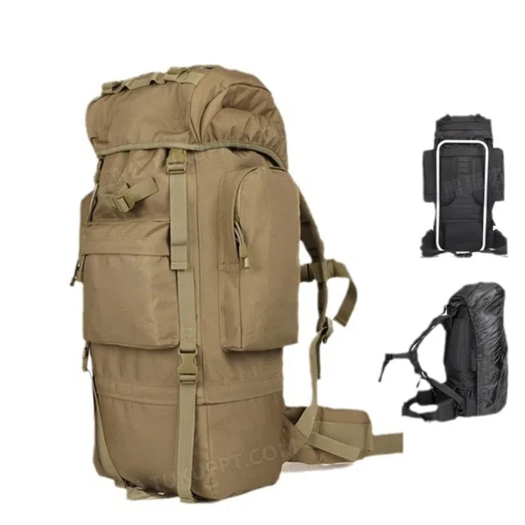 Mochila táctica de gran capacidad para montañismo, bolsa de camuflaje impermeable para exteriores, versión mejorada, 70l - imagen 4
