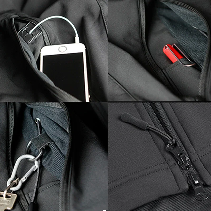 Chaquetas tácticas al aire libre para hombre, ropa de lana impermeable, cortavientos resistente al desgaste, chaqueta de combate de camuflaje, abrigos Bomber con capucha para hombre - imagen 4