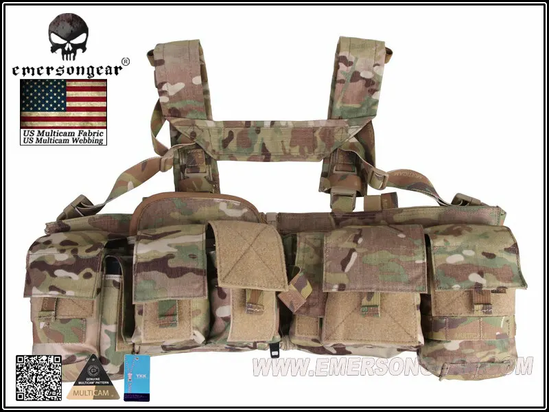 Emersongear-Chaleco de combate militar Airsoft Gen V, aparejo de pecho delantero dividido, AT-FG, EM7451 - imagen 5