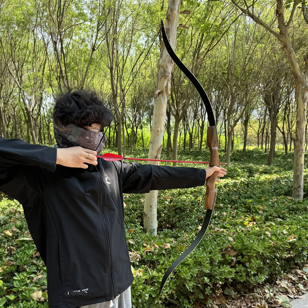 KAIMEI-Arco recurvo de tiro para mano derecha, herramienta con mango de madera, interfaz ILF, 60 '', 30-60 libras, 710 - imagen 5