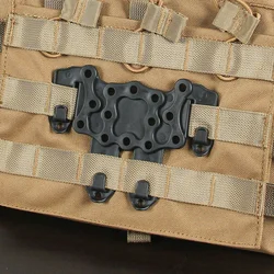 Soporte MOLLE plástico de montaje para chaleco táctico y funda Glock