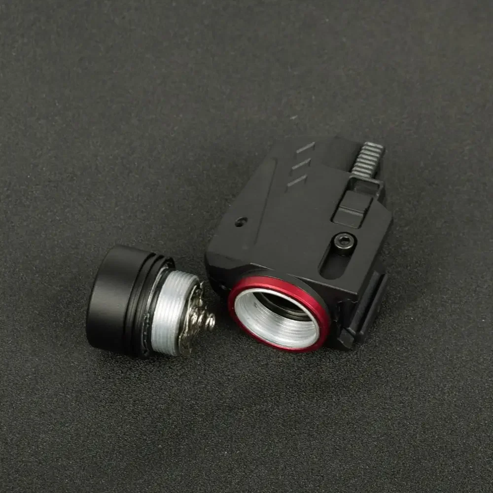 Luz LED táctica para arma, linterna láser de punto rojo, mira militar para pistola Airsoft, Mini pistola de riel de 20mm - imagen 5