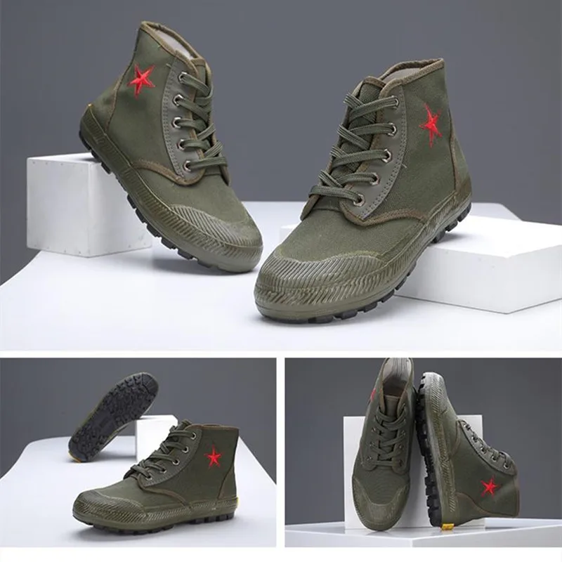 Zapatos de escalada para senderismo al aire libre de alta calidad para hombre y mujer, botas de trabajo de lona con Triple protección antipinchazos, zapatillas deportivas para senderismo - imagen 5