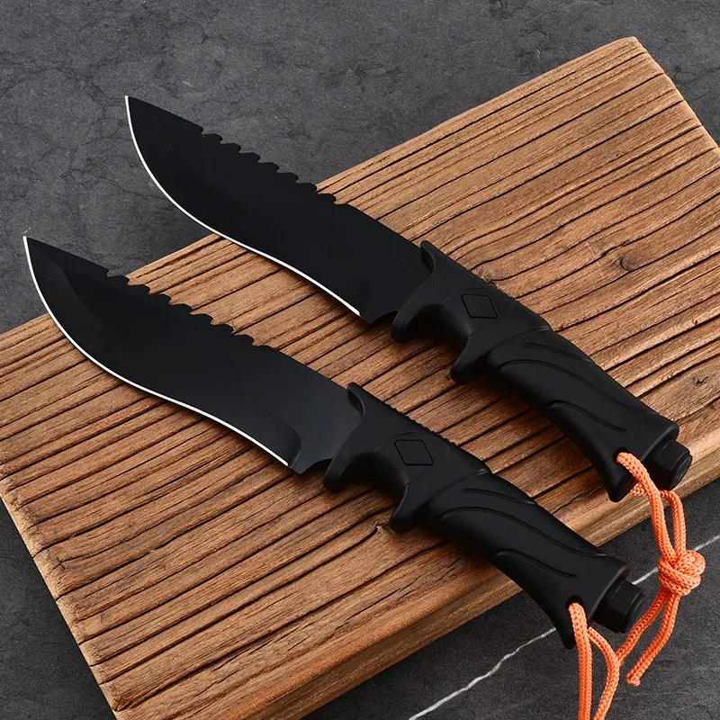 Cuchillo de supervivencia para pesca y acampada, acero duro