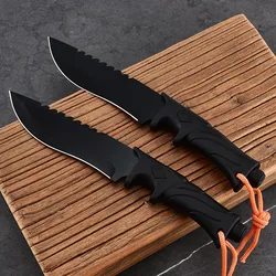Cuchillo de supervivencia para pesca y acampada, acero duro
