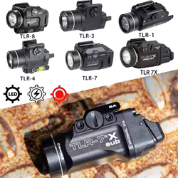 Linterna LED Airsoft Streamlight TLR 7X TLR-1 HL TLR1 TLR7 TLR8 luz láser explorador para Glock 17 Taurus apto para riel de 20mm Tracer
