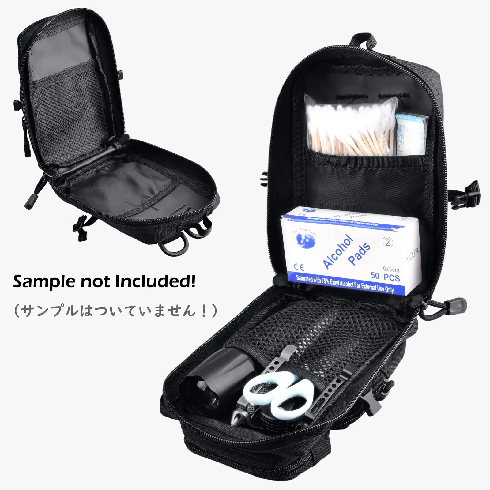 Bolsa de utilidad táctica Molle, riñonera para herramientas de teléfono, paquete médico EDC IFAK, Mini diseño de mochila de 3 días para senderismo y pesca - imagen 4