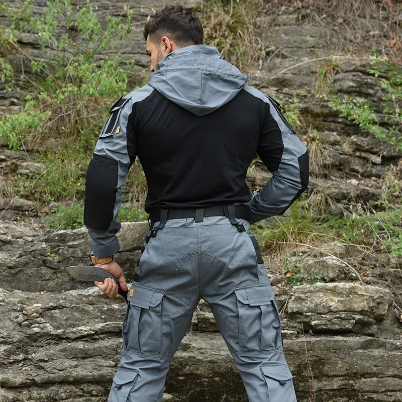 HAN WILD Softair-traje táctico para hombre, uniforme CP, Airsoft, ropa de Camping, camisa de camuflaje de combate, pantalones de Paintball, ropa de caza y escalada - imagen 4