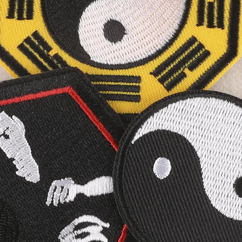 Parches chinos de Tai-Chi YIN-YANG, parches para planchar para chaqueta, insignia para ropa, accesorios de ropa bordados DIY - imagen 4