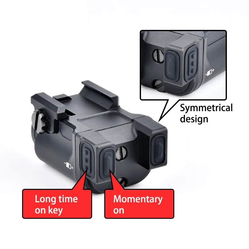 WADSN-linterna de pistola klesch, minilámpara de arma de alta potencia, 600 lúmenes, 20mm, Rail Glcok 17 19 - imagen 5