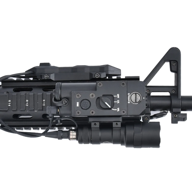 Láser de aluminio con indicador de Metal para armas de caza, accesorios para armas de Airsoft, PEQ15, DBAL, color rojo, verde, azul, con mira de CQBL-1 IR - imagen 5