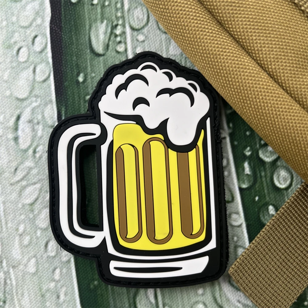 Parches tácticos de PVC para cerveza, insignia de moral 3D, emblema, pegatina táctica para mochila - imagen 3