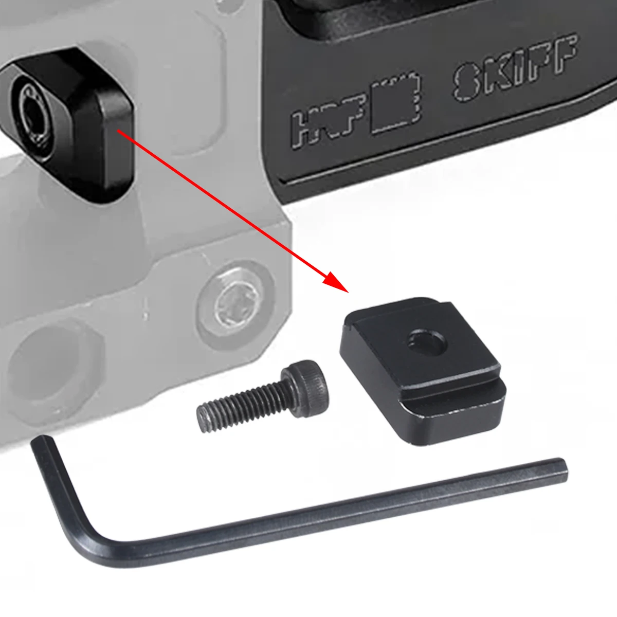 Tapa de tornillo de montaje HRF SKIFF, unidad rápida Ftc 2,26 ", montaje elevador óptico para NGAL Laser T01 T02 G43 G33, accesorios de soporte elevador de alcance - imagen 5