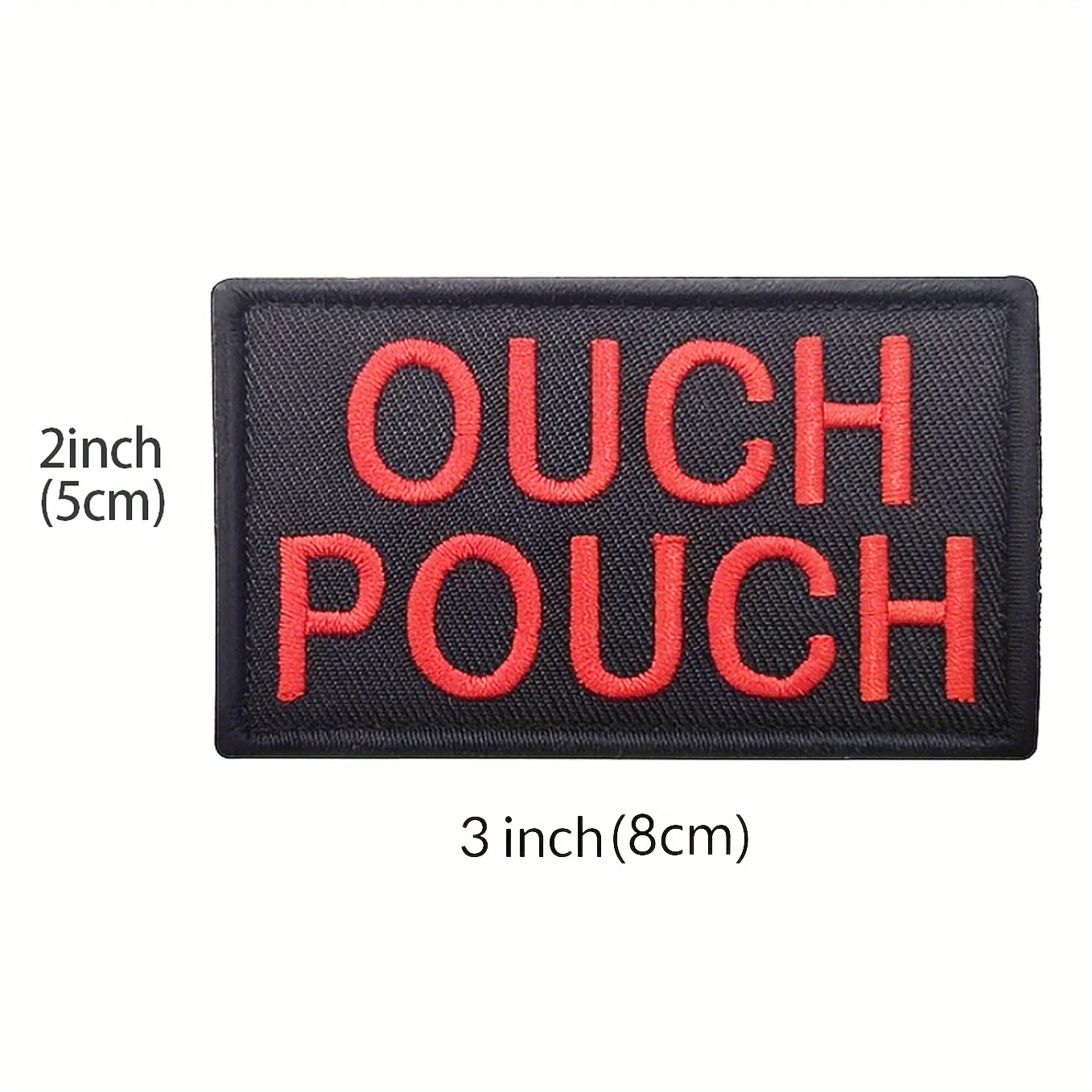 parches velcro mochila tácticos de bordados Parche bordado con bolsa Ouch: apliques de moral táctica con velcro de gancho y bucle, parche para botiquín de primeros auxilios para bolsos, chaquetas, tácticos - imagen 5