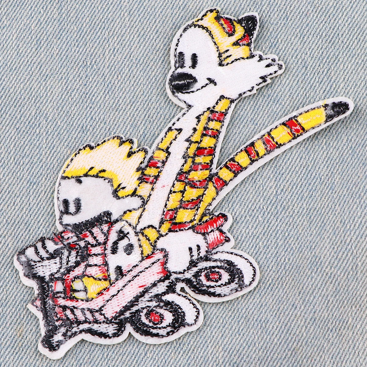 Parches bordados de tigre para ropa, pegatinas para planchar en la ropa, dibujos animados de animales, DIY - imagen 5