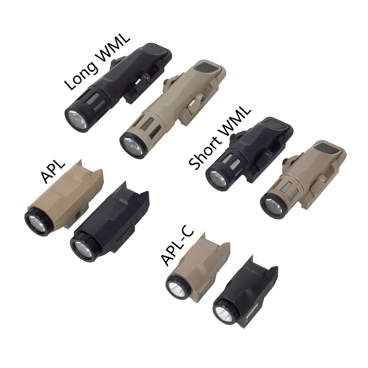 Táctico APL APL-C WML arma de nailon luz caza Airsoft Rifle LED estroboscópico linterna para riel Picatinny de 20mm - imagen 3