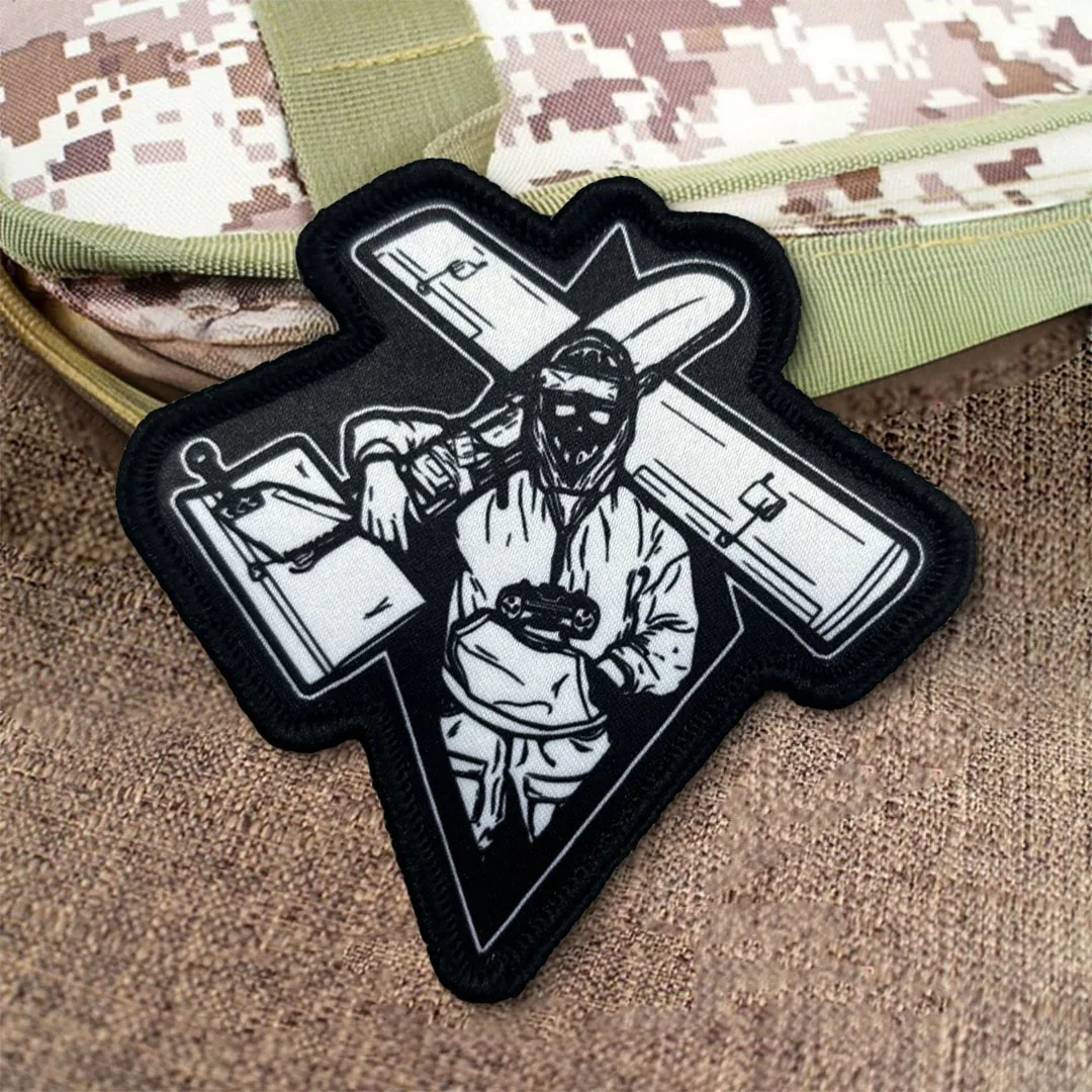 Parche táctico masculino "Modelador de aviones", insignia militar, pegatinas para mochila en ropa, brazalete con gancho y bucle, aplique para casco - imagen 2