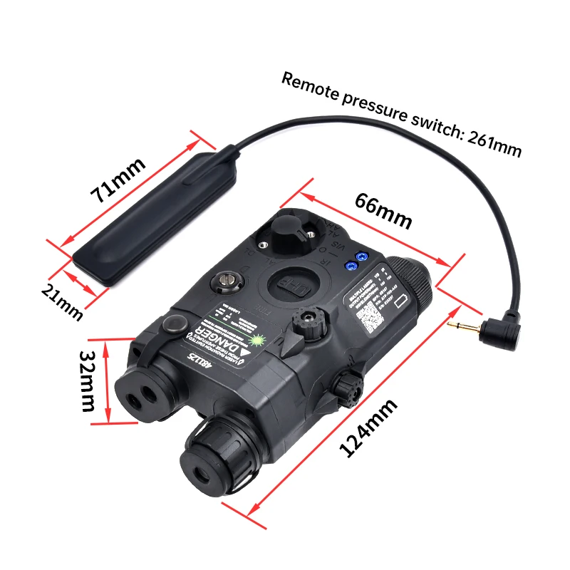 Linterna táctica PEQ15, luz LED blanca de edición roja, verde y azul, accesorios de caza para armas, compatible con riel de 20mm - imagen 4