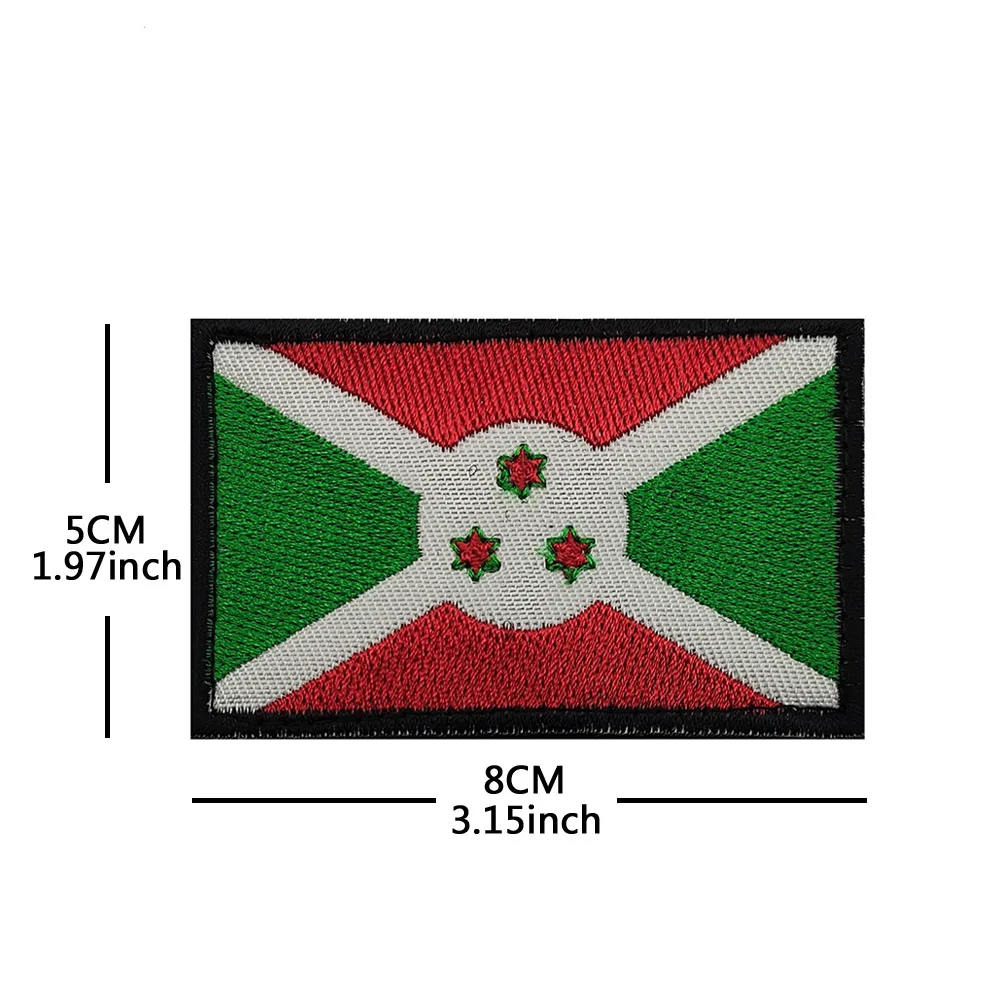 Djibouti Tanzania Sierra Leone Guinea Bissau Benin Gambia bandera de países africanos parche militar para ropa bordado costura - imagen 4
