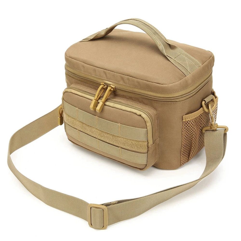 Fiambrera aislada para hombre, bolsa de gimnasio de alta capacidad para pícnic al aire libre, bolsa de almuerzo de mano gruesa a prueba de fugas, bolsas cruzadas para Fitness - imagen 5