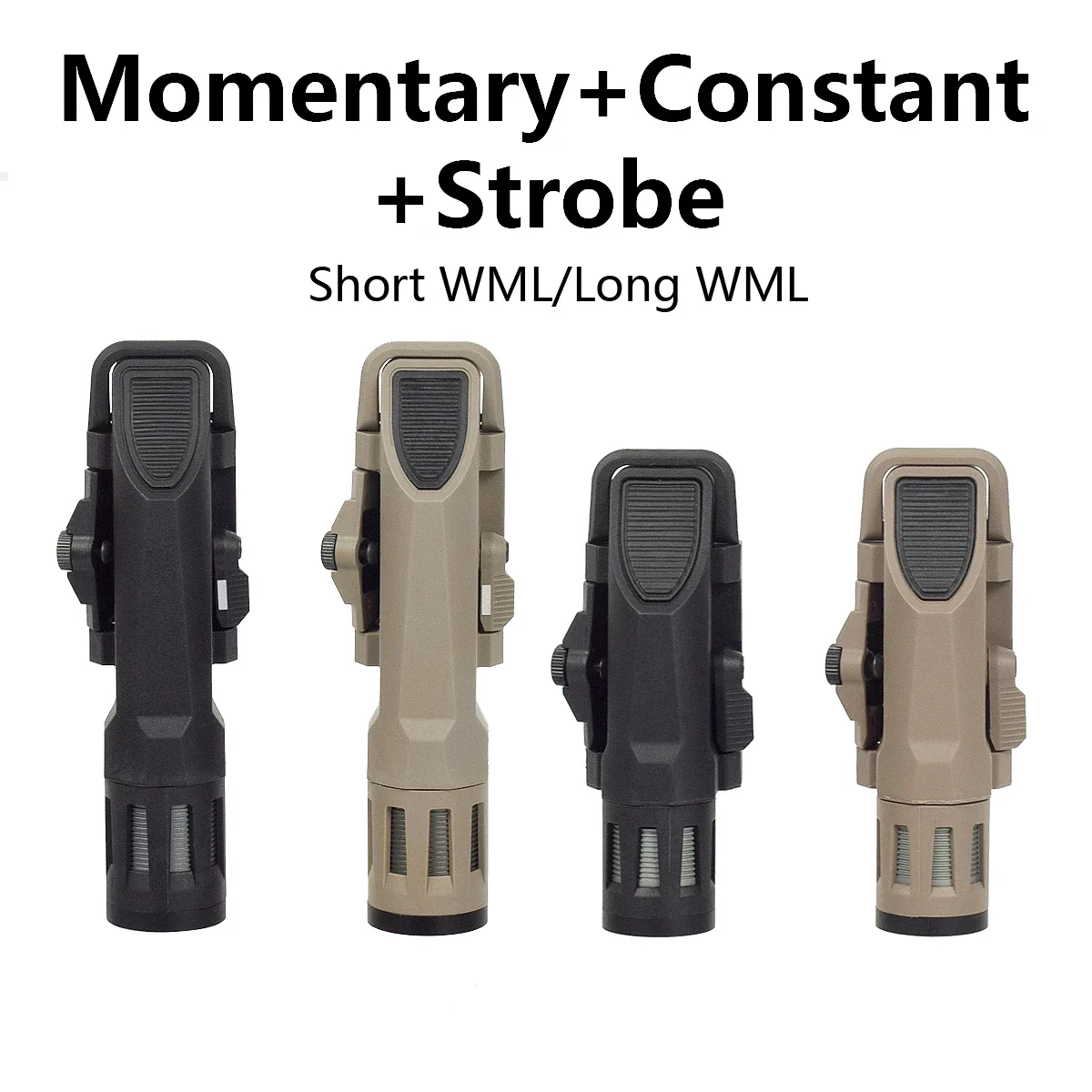 Táctico WML Gen Nylon armas estroboscópicas constantes luz de caza linterna LED blanca ajuste 20mm Rail Airsoft pistola Rifle AR15 AK47 - imagen 2