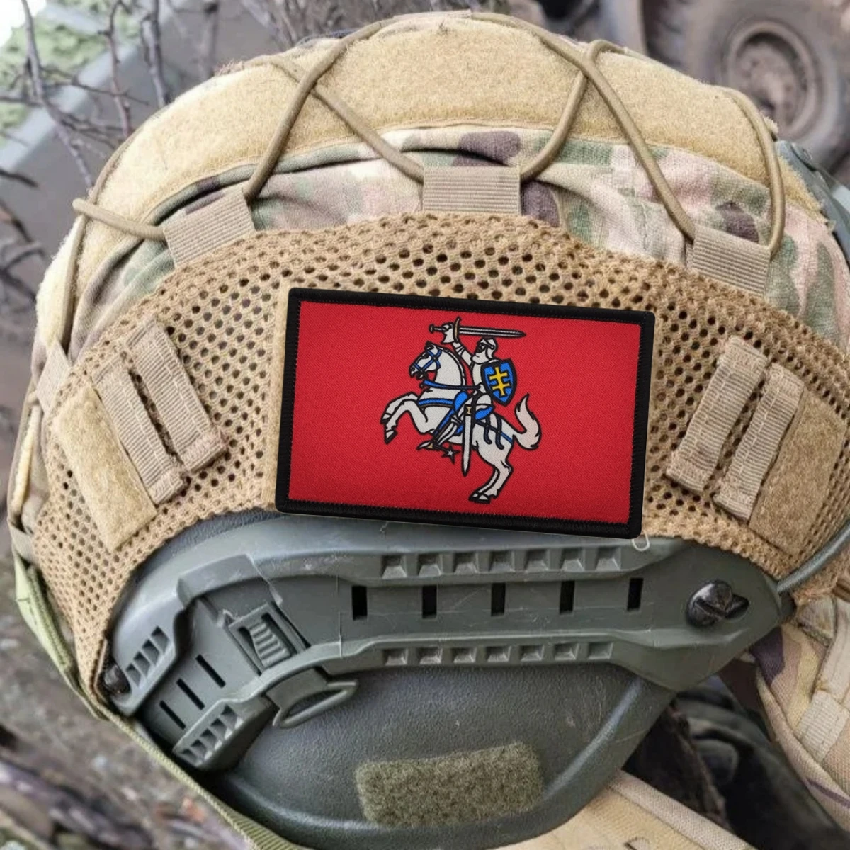 Parche de caballero cruzado lituano, insignia de moral impresa, parches militares tácticos de gancho y bucle para ropa, brazalete, pegatinas para mochila - imagen 2