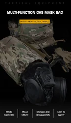Bolsa de almacenamiento táctica multifuncional para máscara de Gas, chaleco táctico, bolsa con Panel colgante, bolsa de almacenamiento con montaje Molle, mochilas para senderismo
