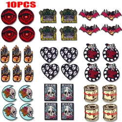 Parches bordados horror punk termoadhesivos calavera para coser