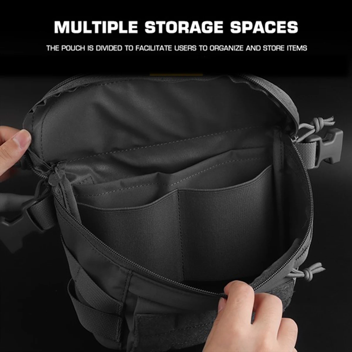 Bolsa inferior compacta para abdominales, bolso de hombro multifuncional de liberación rápida, chaleco táctico, equipo de pecho, bolsa de inclinación táctica - imagen 5
