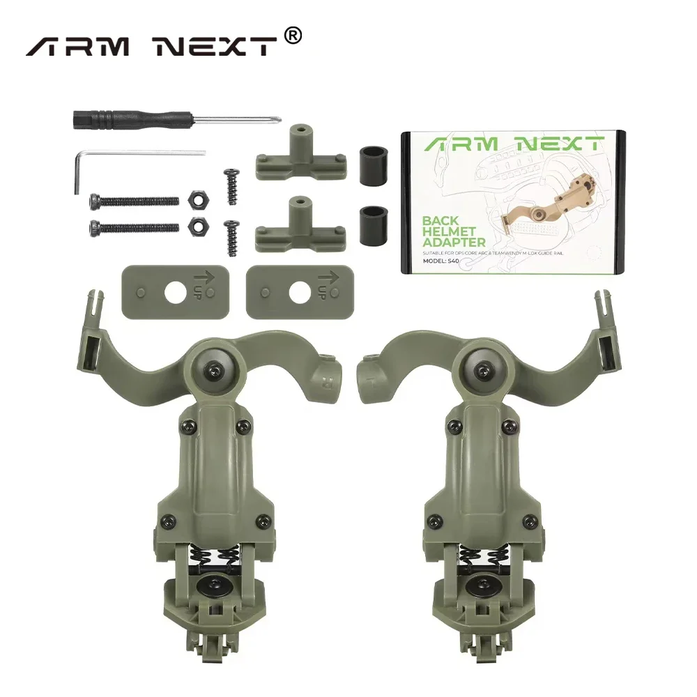 Adaptador de riel para casco con rotación multiángulo, Kit de soporte rápido para casco de tiro, adecuado para carcasa central OPS y riel Wendy Team M-LOK - imagen 4
