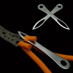 Insertos de banda de goma para tirachinas de acero inoxidable, herramientas auxiliares atadas para catapultas de caza y tiro, accesorios para catapulta