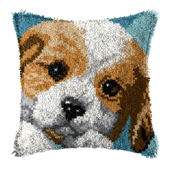 Kit bordado a mano gancho de pestillo animal almohada Smyrna