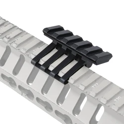 Montaje compensado de 45 grados, 4 ranuras, montaje de riel Picatinny compensado para linterna SF M600, Rifle, punto rojo, mira, accesorios de riel Airsoft