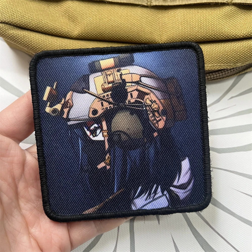 Parches de gancho con estampado de Anime Yuban Meiqin para chica, insignia de moral táctica, pegatina decorativa para mochila, súper electromagnética - imagen 2