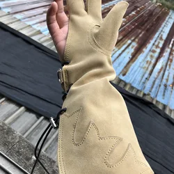 Guantes tácticos para loros - piel de vaca, protección anti arañazos