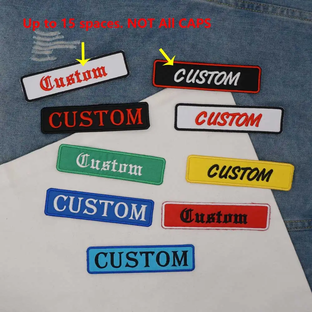Etiquetas de nombres personalizadas Parches bordados con respaldo de bucle de hierro/gancho - imagen 2