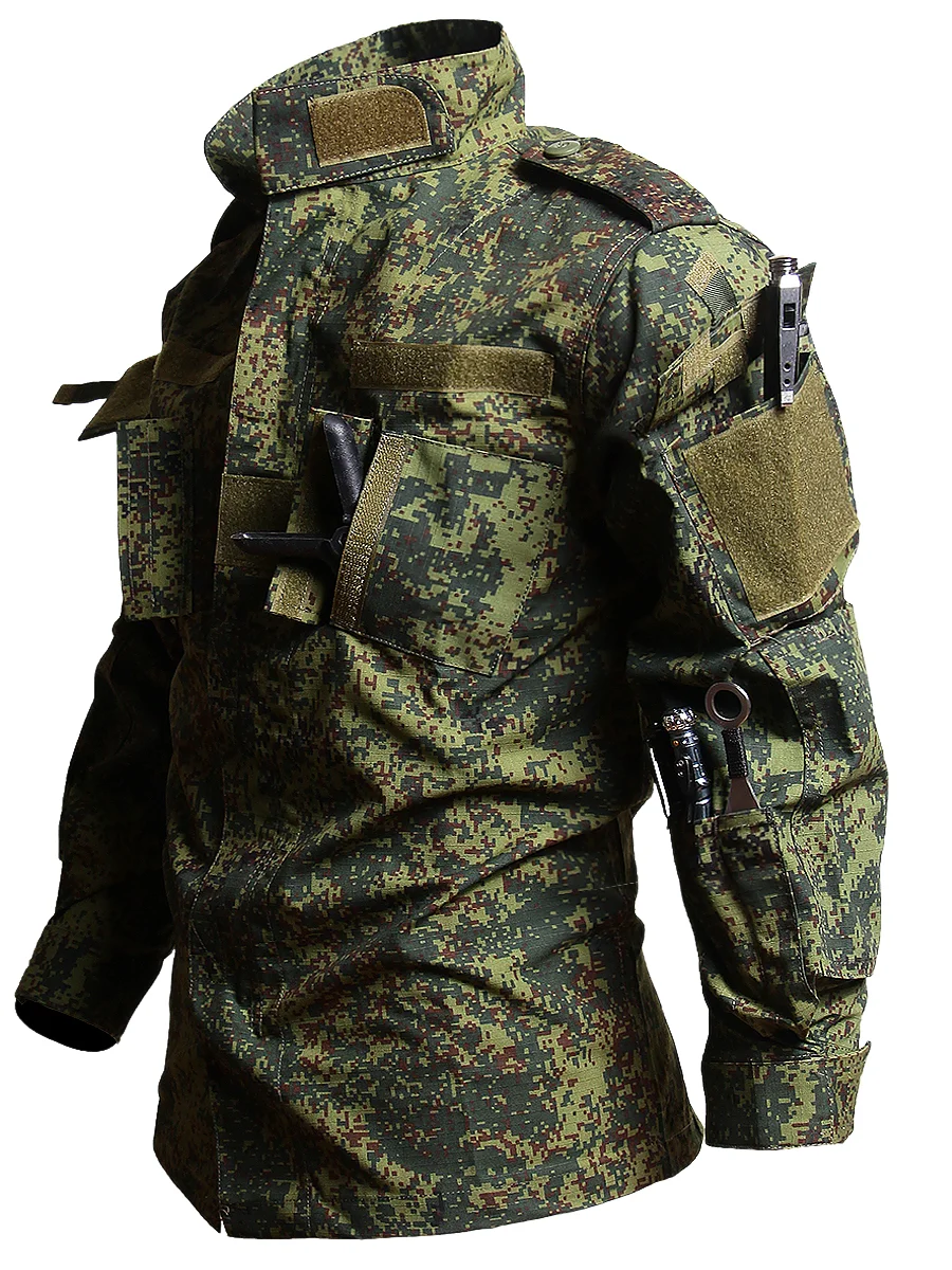 Conjunto de monos de camuflaje de alta gama para hombre, pequeño hombre verde ruso, herramientas resistentes al desgaste, táctico, primavera y otoño - imagen 4