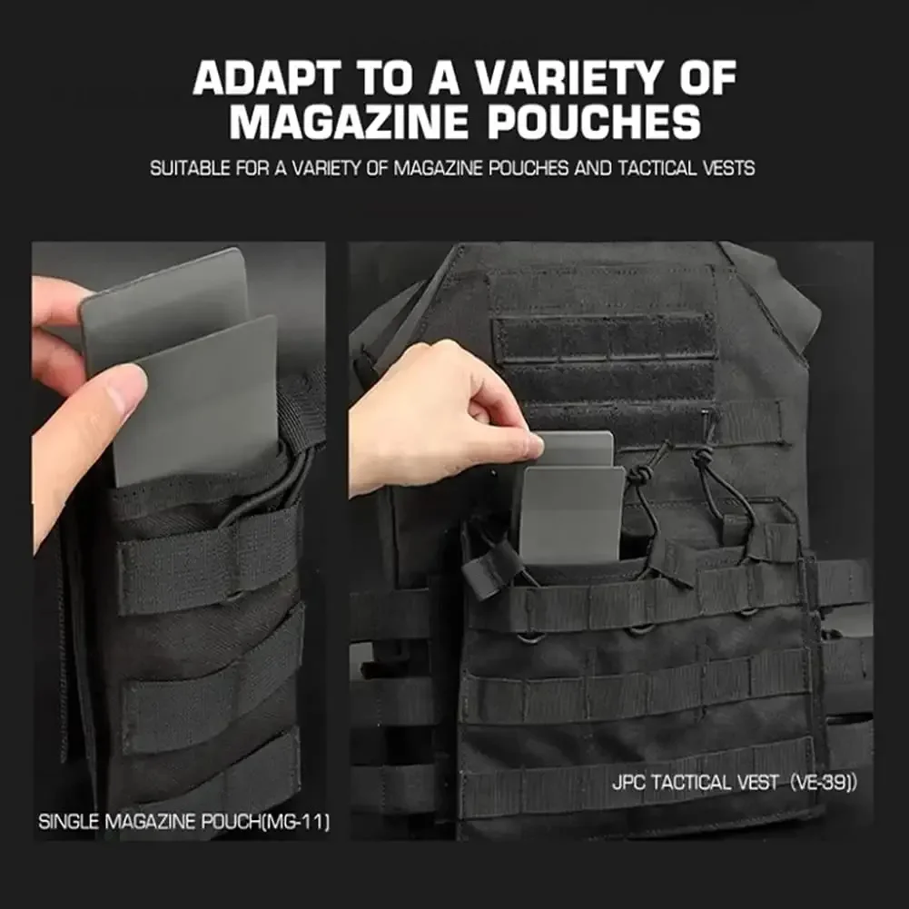 Bolsa táctica de nailon Ky-dex para revistas, accesorios de soporte MAG (parte superior lisa), inserto M4 5,56 AK 7,62, equipo - imagen 5