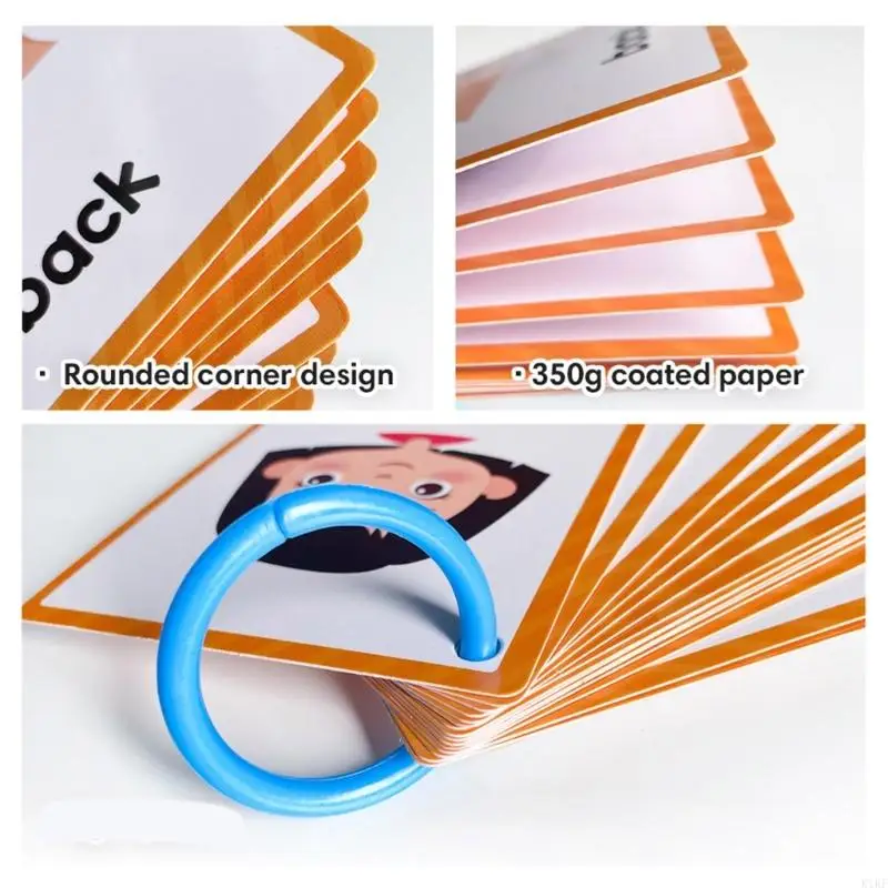 Tarjeta estudio para niños Flashcards vocabulario inglés educativo 11x8 para ayuda enseñanza en salón - imagen 2