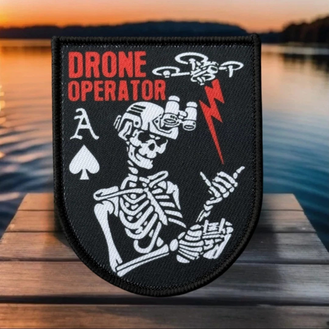 Parche militar de reconocimiento de piloto de Dron, brazalete de moral táctico, parches de gancho y bucle impresos para ropa