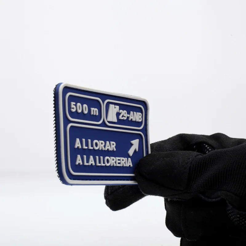 Accesorios LLORAP de 500M para parches de mochila táctica, barra de elevación de fuerza española, insignia de moral, brazalete de gancho y bucle de PVC - imagen 3